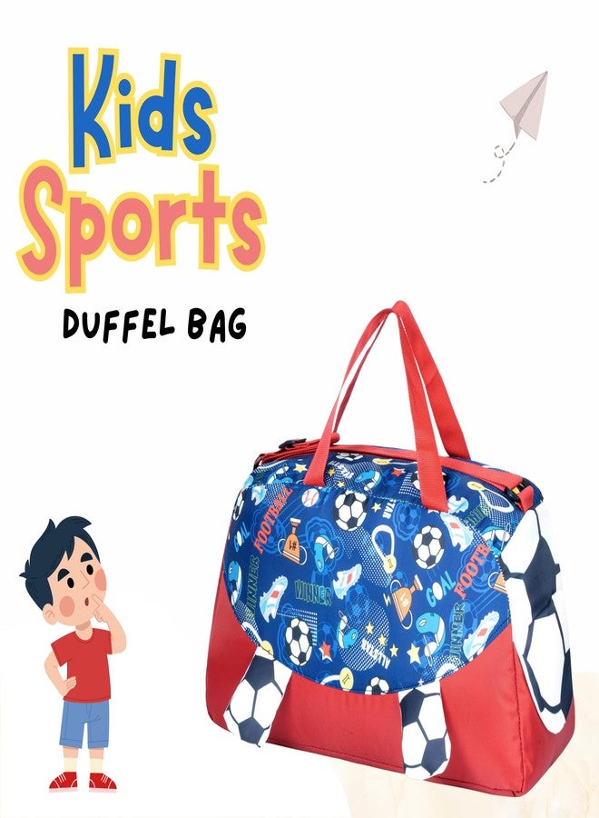 PHILLIN حقيبة سفر رياضية من البوليستر من فيلين للأولاد والبنات | حقيبة سفر كبيرة الحجم للأطفال - أحمر - Image 2